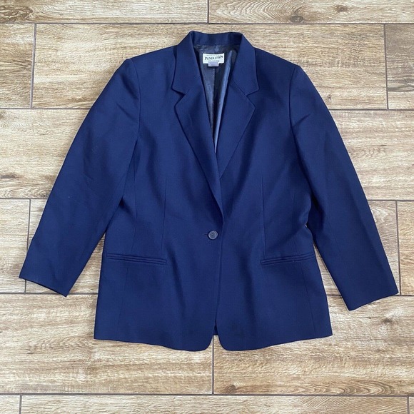 Vintage Virgin Wool Blazer Size 14 - Picture 2 of 9